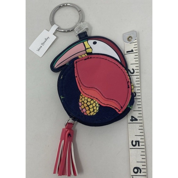 Vera Bradley‎ Toucan Tropical Party Bird Coin Purse Bag Charm New - Picture 4 of 5